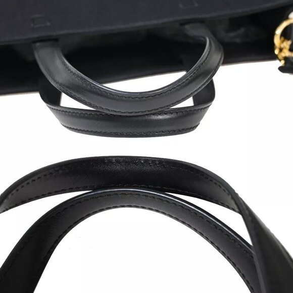 GIVENCHY G Logo 2Way Shoulder Hand Tote Bag Canvas Leather Black Italy 97FA497 - Picture 9 of 15